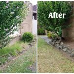 Before & after garden bed
